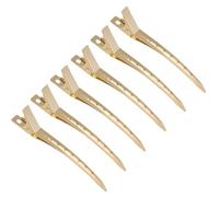 Becchi D'oca per Capelli 24 pezzi, Clip Capelli Donna 3,5 pollici, Fermagli per Capelli in Metallo, Professionali Antiruggine per Becchi per Capelli con Fori per le Estensioni dei Capelli (Oro)