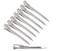 Becchi D'oca per Capelli 24 pezzi, Clip Capelli Donna 3,5 pollici, Fermagli per Capelli in Metallo, Professionali Antiruggine per Becchi per Capelli con Fori per le Estensioni dei Capelli (24pcs)