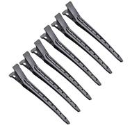 Becchi D'oca per Capelli 24 pezzi, Clip Capelli Donna 3,5 pollici, Fermagli per Capelli in Metallo, Professionali Antiruggine per Becchi per Capelli con Fori per le Estensioni dei Capelli (Nero)