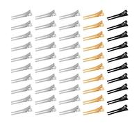 Becchi D'oca per Capelli, 50 pezzi Anatra Becco Clip, becco d'anatra Clip per capelli in metallo pinze adatte allo styling dei capelli, Fermagli per Capelli per Donne e Ragazze, (1,77pollici)