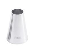 Beccucci Sac a Poche Multi-size Large Size Round Piping Nozzle Cake Cream Pastry Tools Stainless Steel Icing Tips For Cupcake Decorating 5pc(R18L-5pc)