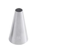 Beccucci Sac a Poche Multi-size Large Size Round Piping Nozzle Cake Cream Pastry Tools Stainless Steel Icing Tips For Cupcake Decorating 5pc(3A-5pc)