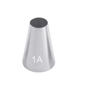 Beccucci Sac a Poche Multi-size Large Size Round Piping Nozzle Cake Cream Pastry Tools Stainless Steel Icing Tips For Cupcake Decorating 5pc(1A-5pc)