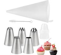 Beccucci Sac a Poche Professionali, 5 Pezzi Decorazione Torte Set,Beccucci in Acciaio Inox, Bocchette Sac a Poche, Beccuccio Sacca a Poche Grandi per Piping per Decorare Cupcakes,Torte