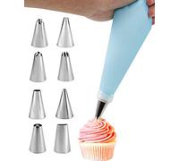 Beccucci Sac a Poche Riutilizzabile, Bocchette per Sac à Poche con Sacca Poche in Silicone, Set Pasticceria Decorazione per Decorare Torte