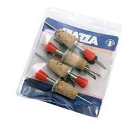 Piazza 500004 Tappo versatore, Acciaio Inox e Sughero, Marrone, 4 Pezzi, 4 unità