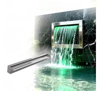 Beccuccio a cascata in acciaio inossidabile, decorazione for laghetto/giardino con kit pompa incluso, flusso d'acqua uniforme for esterni(90cm/35.4in)