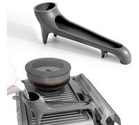 Beccuccio Acqua per Caffettiera, Imbuto Lungo in Silicone Antigoccia ad Accesso Rapido per Macchine da caffè con Serbatoio dell'Acqua sul Retro, Macchine per Espresso Flat Top (Gray)