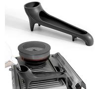 Beccuccio Acqua per Caffettiera, Imbuto Lungo in Silicone Antigoccia ad Accesso Rapido per Macchine da caffè con Serbatoio dell'Acqua sul Retro, Macchine per Espresso Flat Top (Black)