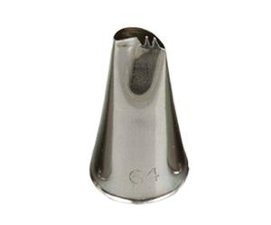 Beccuccio cornetto Petalo 64 in acciaio inox Ø1,7 x 3 cm