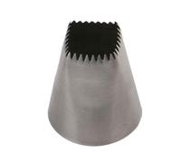 Beccuccio cornetto quadrato largo 32 denti in acciaio Ø 3,5 x 4 cm Decora