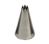 Beccuccio cornetto stella aperta 19 Decora in acciaio inox Ø1,7 x 3,5 cm