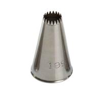 Beccuccio cornetto stella aperta 199 Decora in acciaio inox Ø1,7 x 3 cm