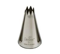 Beccuccio cornetto stella aperta 21 in acciaio inox Ø1,7 x 3 cm