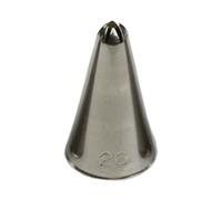Beccuccio cornetto stella chiusa 26 Decora in acciaio inox Ø1,7 x 3,5 cm