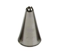 Beccuccio cornetto stella chiusa 27 Decora in acciaio inox Ø1,7 x 3,5 cm