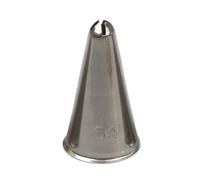Beccuccio cornetto stella chiusa 54 Decora in acciaio inox Ø1,7 x 3 cm