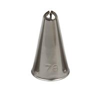 Beccuccio cornetto stella chiusa 78 Decora in acciaio inox Ø1,7 x 3 cm