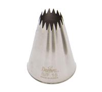 Beccuccio cornetto stella francese 15 Decora in acciaio inox Ø3,5 x 5,3 cm