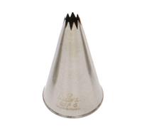 Beccuccio cornetto stella francese 6 Decora in acciaio inox Ø2,4 x 5 cm