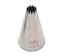 Beccuccio cornetto stella francese 8 Decora in acciaio inox Ø2,4 x 4,5 cm
