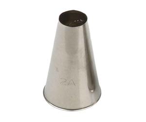 Beccuccio cornetto tondo per farcitura 2A in acciaio Ø2,4 x 4 cm