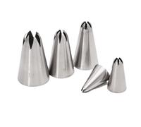 beccuccio decorativo Set for decorare torte a 6 denti e 5 pezzi, beccucci for sac à poche in acciaio inossidabile, strumenti essenziali, kit di avviamento fai da te sac a poche