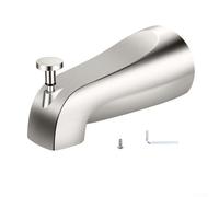 Beccuccio in metallo con deviatore, riempimento rapido per tubi filettati da 1/2 a 3/4 IPS, montaggio frontale a parete, kit di ricambio per rubinetto da bagno, include adattatore e strumenti (oro)