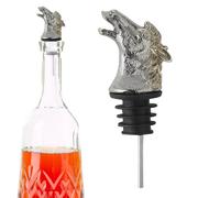 Beccuccio per bottiglie di alcol Anno del Cavallo Tappo per Cocktail Alcol | Accessori per la casa e il bar per papà, uomini, vodka, whisky, cocktail, champagne, fidanzato, bevande commerciali, argento