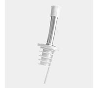Beccuccio per bottiglie in acciaio inox bianco con guarnizione in gomma, universale, adatto per bottiglie di olio e alcolici, diametro interno 2 cm, dosatore antigoccia, erogatore per olio, 1