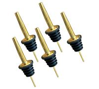 Beccuccio per bottiglie in acciaio inox dorato, per liquori e vino, versatore oro per aceto, bottiglie di olio, accessori da bar, in acciaio inox, dosatore per liquori, liquori x5