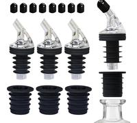 Beccuccio per olio, a prova di perdite, set di 4 beccucci adattabili, 8 beccucci dosatori per utensili, varie bottiglie