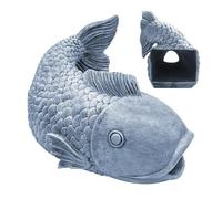 Beccuccio Per Pesci: Canalizzazione Acqua Pioggia Con Design Dinamico In Resina, Elemento Scultorico Artistico Funzionale Per Guida 'acqua All'aperto, Miglioramento Di Adattamento