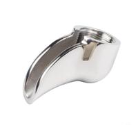Beccuccio portafiltro in acciaio inox per teste del gruppo E61, dispenser per caffè a doppia uscita per un'estrazione uniforme, per strumento di aggiornamento barista, 4,68 cm, argento (singolo)