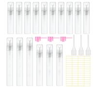 Becellen 16Pz Mini Atomizzatore Profumo Ricaricabile 5/8/10ml, Porta Profumo da Viaggio Flacone Spray Vuoto Portatile Antiperdita per Liquidi Cosmetici Viaggi Uscite