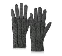 Becellen Guanti Invernali da Donna, 2 in 1 Guanti Termici Touch Screen Guanti Spessi Foderati con Guanti senza Dita a Maglia