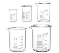 Becher 100 ml 50 ml 25 ml 10 ml 5 ml Beker Graduati Vetro Borosilicato per