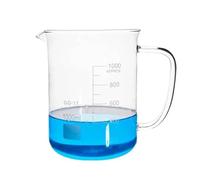 Becher di vetro con manico Vetreria da laboratorio Esperimento chimico(600ml)