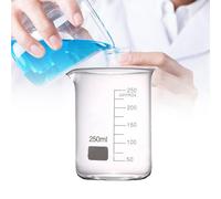 Becher graduato in vetro borosilicato addensato con beccuccio Vetreria da cucina laboratorio a forma bassa 25 a 10000 ML(25ML)