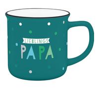 Becher in Emailloptik "Lieblingspapa"