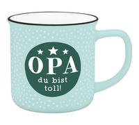 Becher in Emailloptik "Opa du bist toll!"
