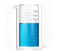 Becher rivestito in vetro Reattore fotocatalitico Becher a doppio strato da laboratorio con bocca(150ml)