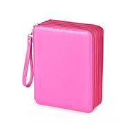 Becho - Astuccio multifunzione in morbida pelle con cerniera multistrato, con scomparto per penne e matite, 184 scomparti, colore: rosa