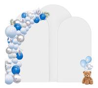 bechoanigel 3 pezzi Arco per Matrimonio Backdrop Arco,1.8M/2M/2.2M Copertura per Sfondo adArco a Doppio Lato,Compleanni Copertura per Arcos per Fogli di Nozze, Feste, Cerimonie, Banchetti(Bianco)