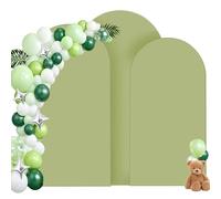 bechoanigel 3 pezzi Arco per Matrimonio Backdrop Arco,1.8M/2M/2.2M Copertura per Sfondo adArco a Doppio Lato,Compleanni Copertura per Arcos per Fogli di Nozze, Feste, Cerimonie, Banchetti(Verde)