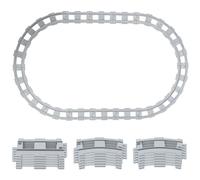 bechoanigel City Binari Set compatibile con Duplo Treno, con Binari Curvi e Dritti, per Ampliare la Ferrovia, compatibile con Mattoncini Più Marche, da 2 Anni