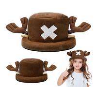 bechoanigel One Piece Chopper Cappello Marrone Anime Cosplay Cappello Kawaii Anime, Cappello Dolce Cappelli Caldo e Comodo, Cosplay Party Compleanno Cappello Peluche Invernale per Adulti e Bambini