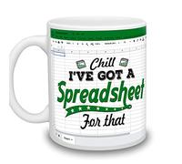 BECHUSKY Tazza da caffè con foglio di calcolo - regalo con foglio di calcolo per ragionieri - nome personalizzato per donne, uomini, figli, figlia, colleghi, amici, compleanno e Natale