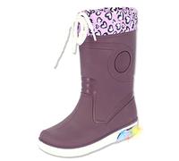 BECK Stivale di gomma 'Blinking Valentine' lilla / lilla scuro / bianco Bambini BECK 32