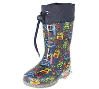 Beck Ragazzi Blinking Robots Rain Boot, Blu scuro, 28 EU